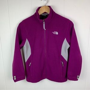 COPY - The North Face Fleece Full Zip Jacket Purple Girls Large 14/16